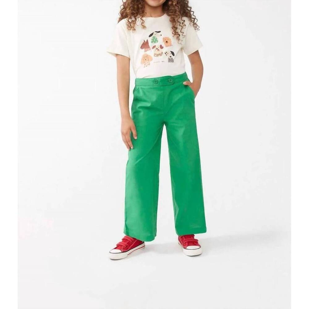 NEW COMPANIA FANTASTICA gabriella wide leg trouser in green